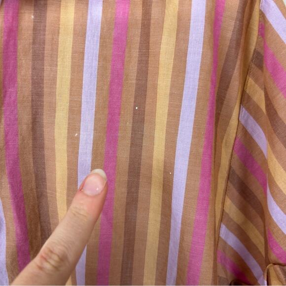 Xirena Oversized Striped Channing Button Down Shirt in Tuleries Size S - Picture 8 of 11